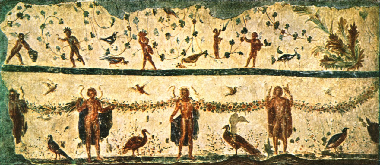 Frieze v jídelně Triclinium domu Pammachius, Řím, Itálie, 1928. od Unbekannt