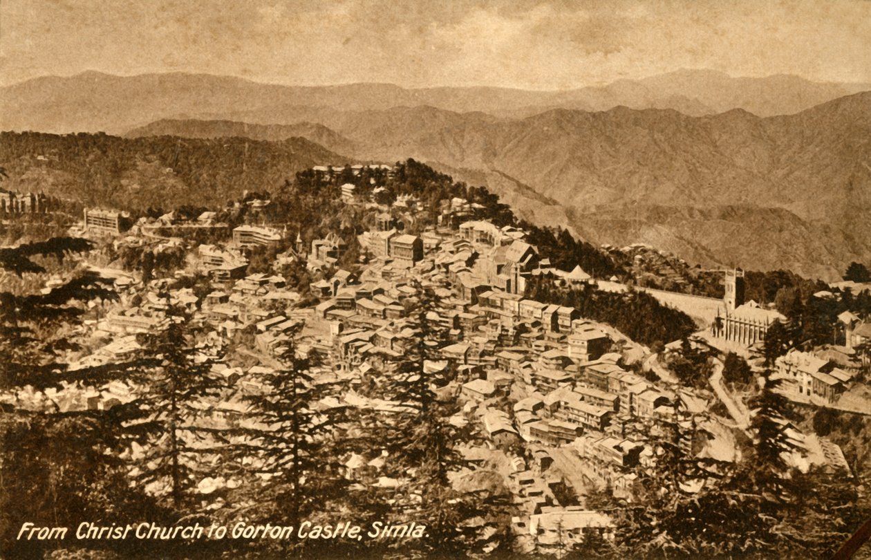 Z Christchurch do hradu Gorton, Shimla, c1918-c1939. od Unbekannt