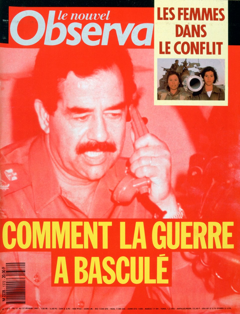 Přední strana obálky Le Nouvel Observateur, únor 1991 od Unbekannt