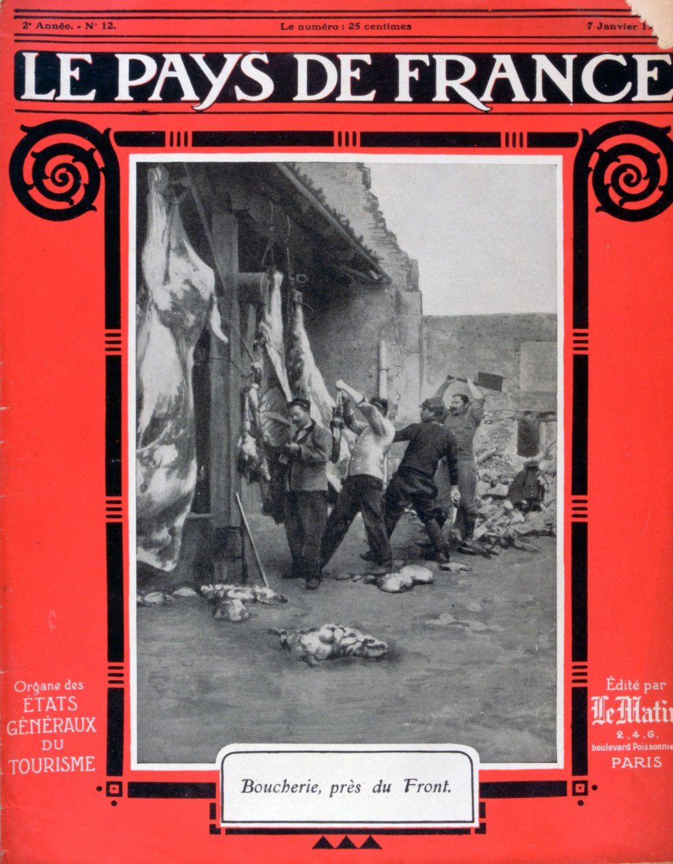 Přední strana obálky Le Pays de France, 7. ledna 1915 od Unbekannt