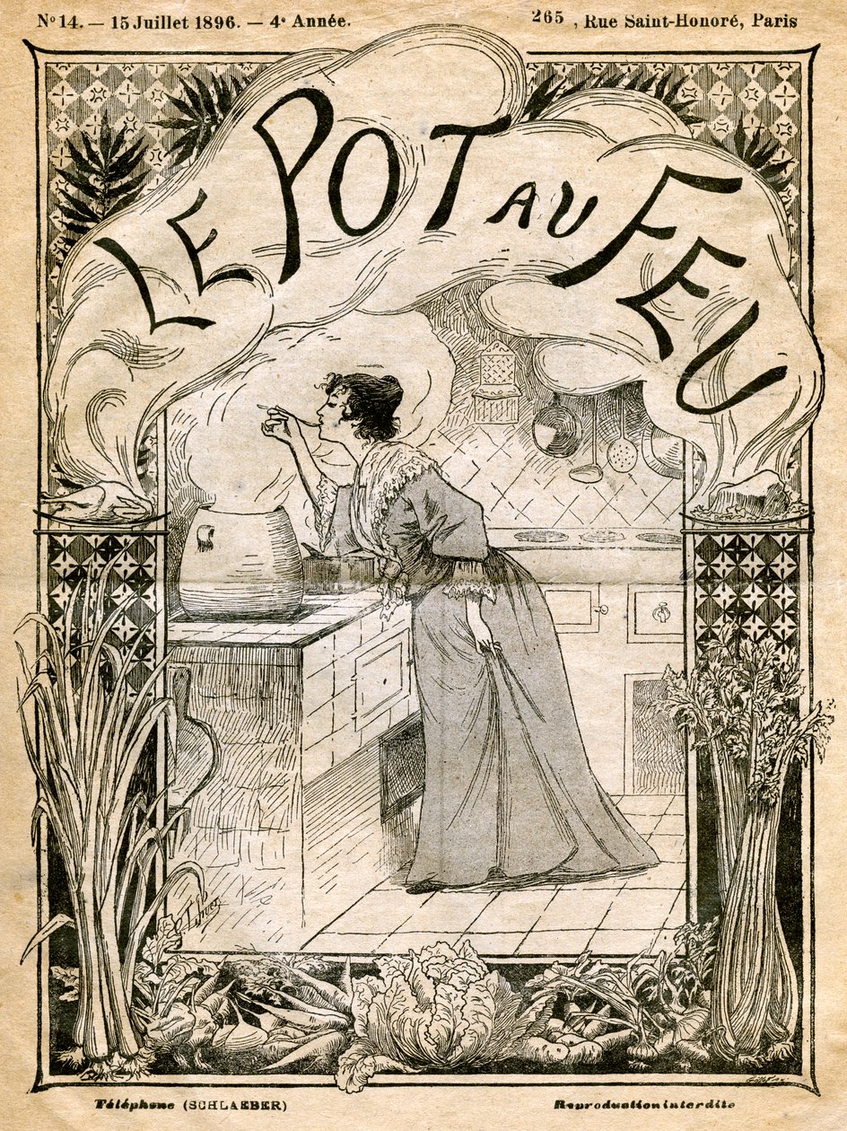 Přední strana obálky Le Pot au Feu, 15. července 1896 od Unbekannt