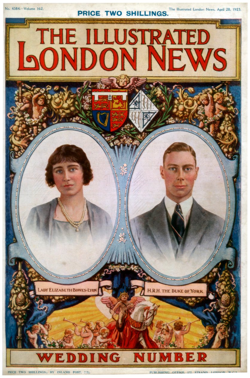 Přední strana obálky The Illustrated London News Wedding Number, 28. dubna 1923 od Unbekannt