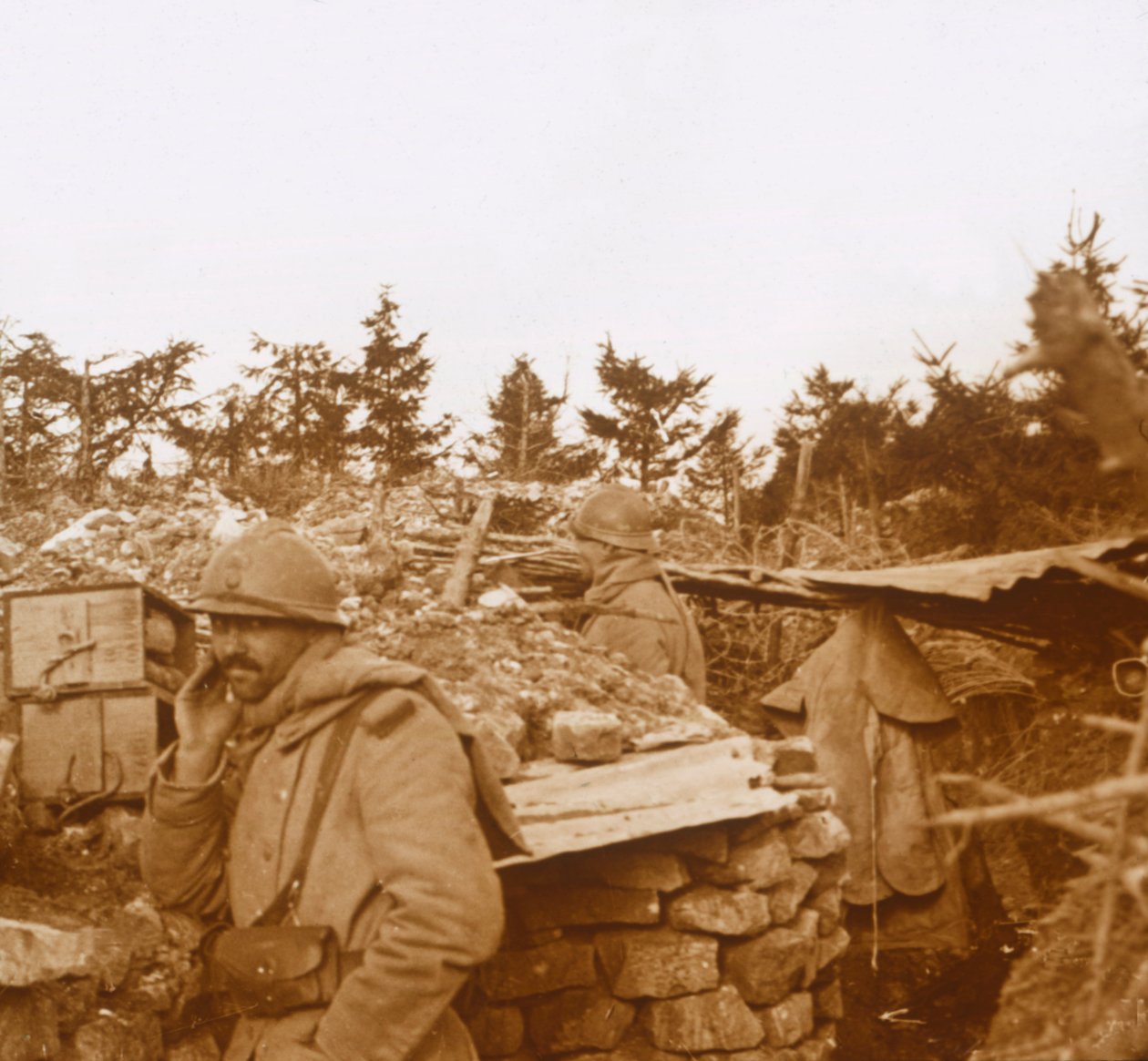 Frontová linie, Verdun, severní Francie, 1916 od Unbekannt