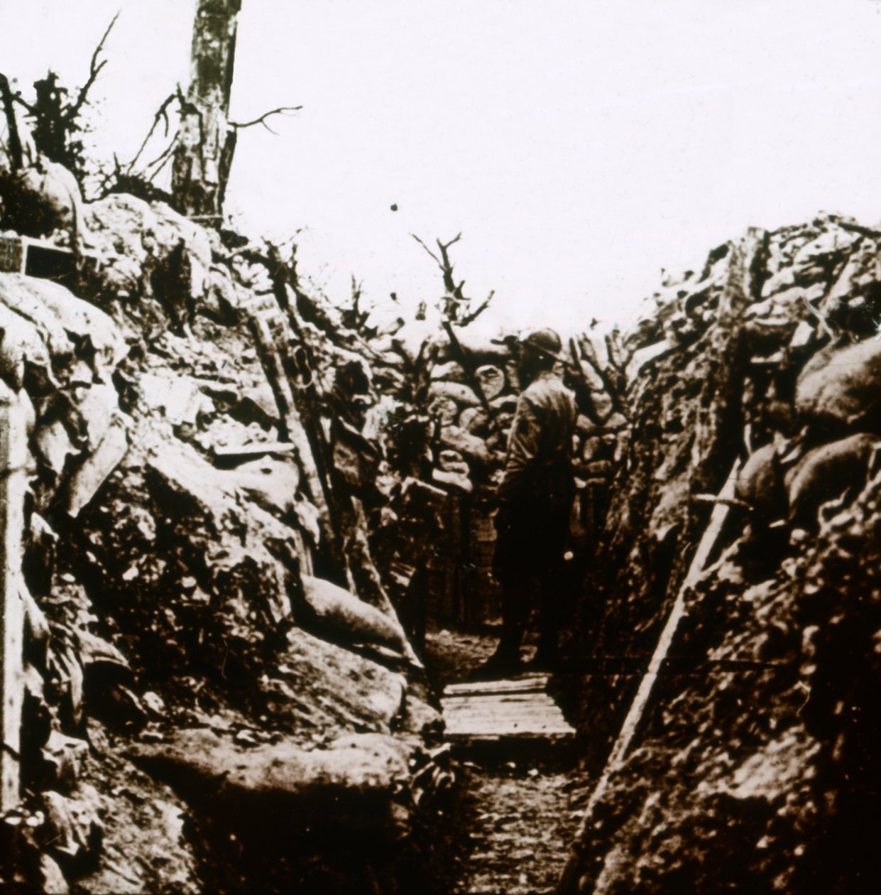 Přední linie v Bonneuil, Francie, c1914-c1918 od Unbekannt