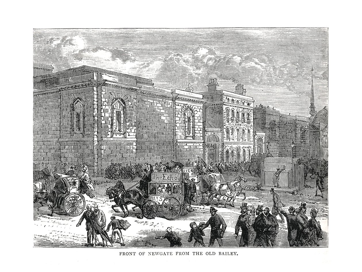 Přední část Newgate z Old Bailey, 1878 od Unbekannt