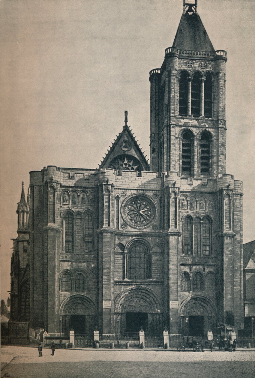 Před opatským kostelem Saint Denis, pohřebiště francouzských králů, c1906, 1907 od Unbekannt