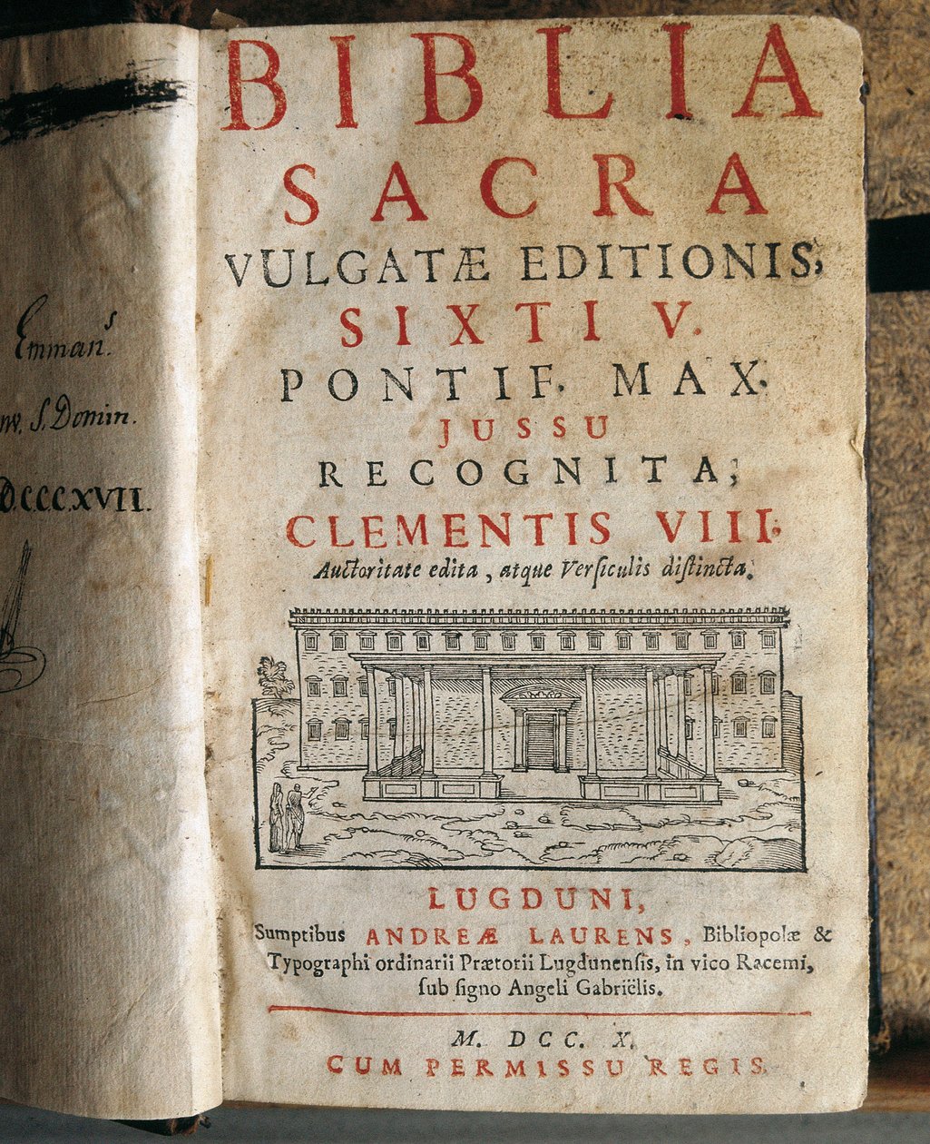 Frontispis posvátné bible Sixta V. (1520-1590) od Unbekannt