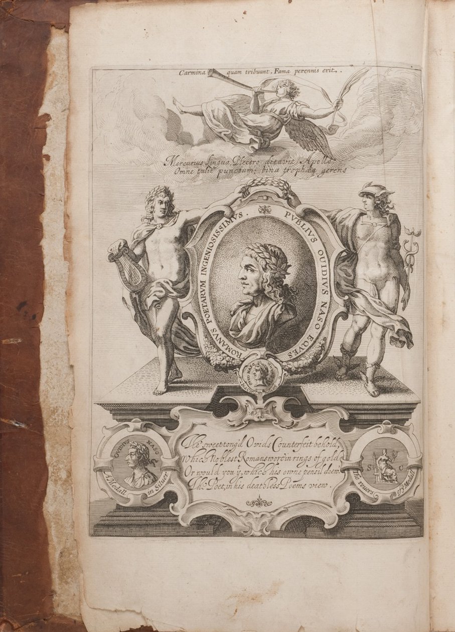 Frontispis s portrétem Ovidia, Metamorphoses, Oxford, 1632 od Unbekannt