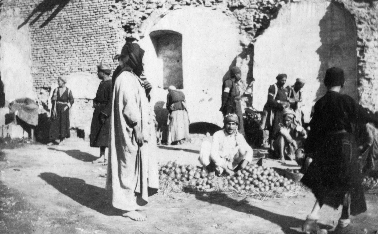 Ovocný trh, Bagdád, Irák, 1917-1919 od Unbekannt