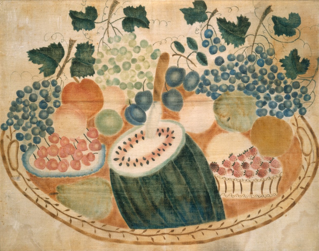Ovoce na podnosu, c. 1840. od Unbekannt