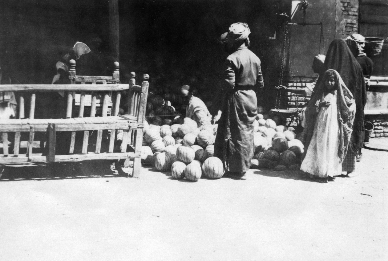 Ovocný stánek, Bagdád, Mezopotámie, WWI, 1918 od Unbekannt