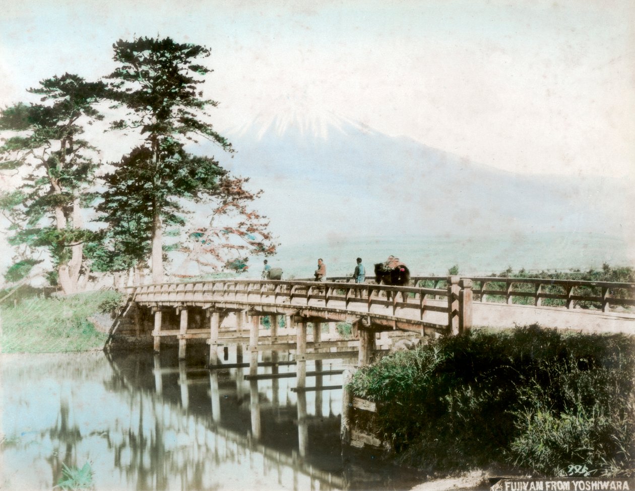 Fujiyama from Yoshiwara, Japan od Unbekannt