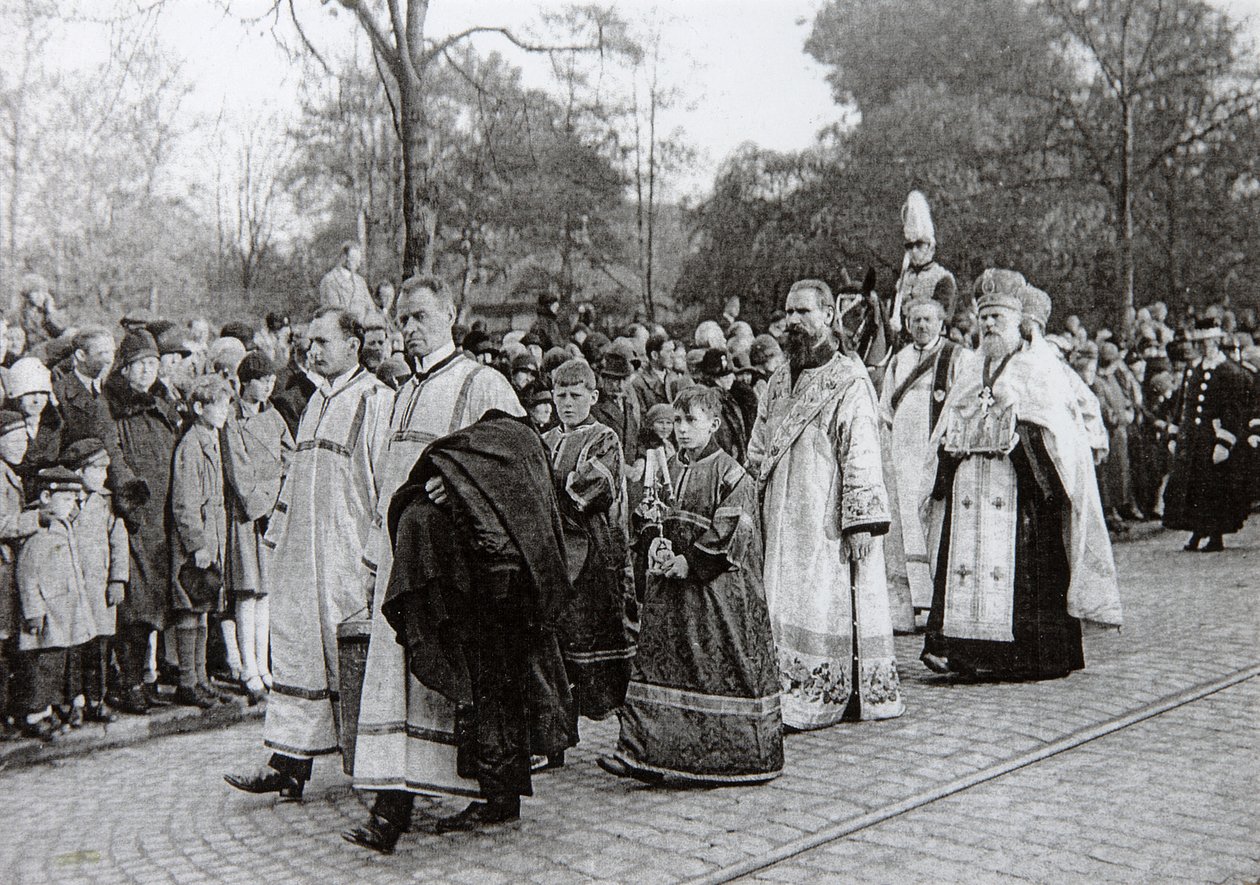 Pohřeb carevny Marie Fjodorovny z Ruska, Roskilde, Dánsko, 19. října 1928 od Unbekannt