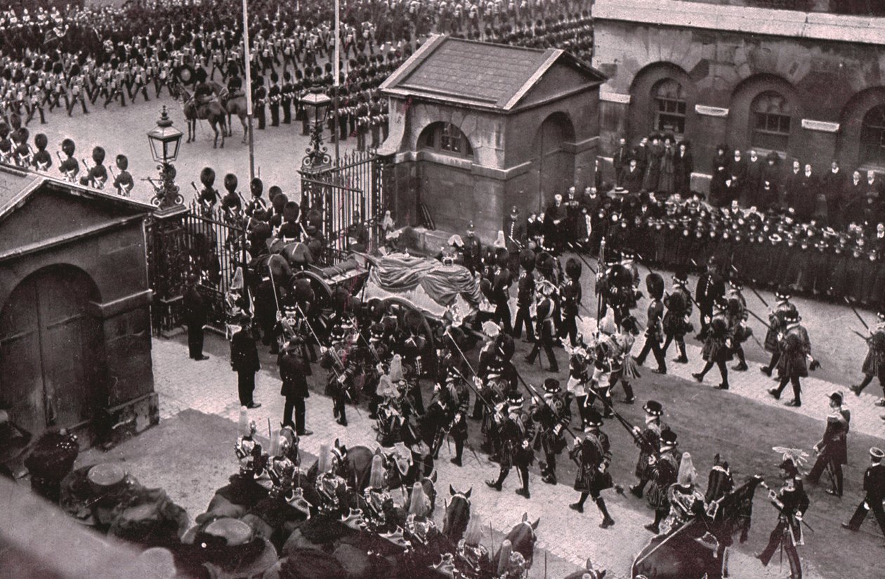 Smuteční průvod krále Edwarda VII., Whitehall, Londýn, 20. května 1910. od Unbekannt