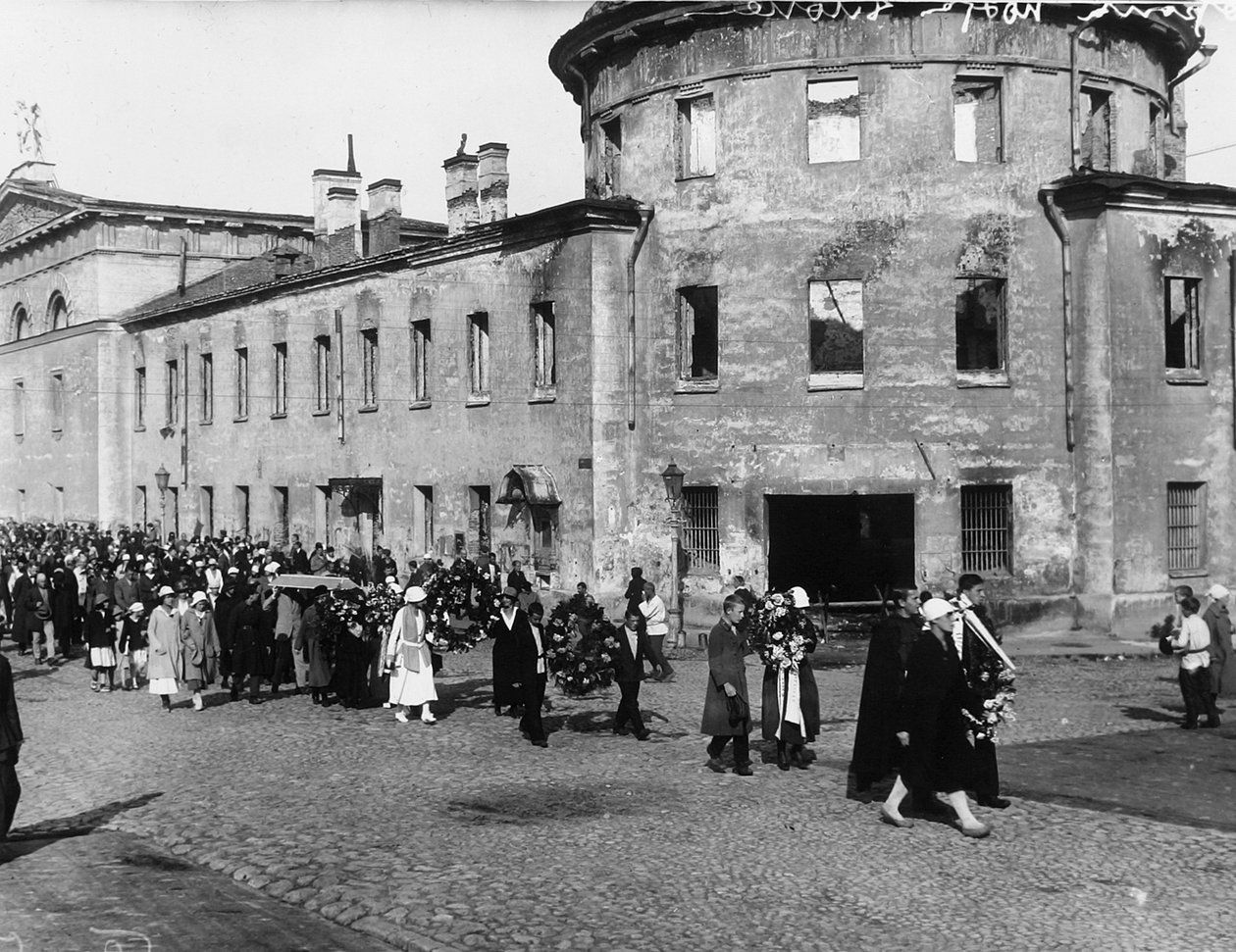 Smuteční průvod básníka Alexandra Bloka, Petrohrad, Rusko, 10. srpna 1921 od Unbekannt