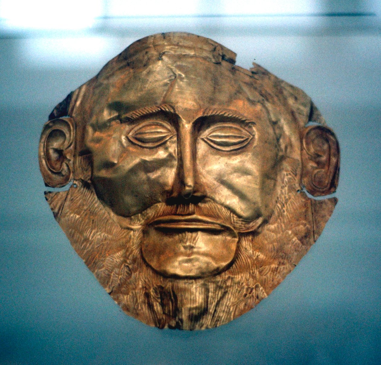 Pohřební maska Agamemnona, legendárního krále Mykén, c1600-1500 př.nl od Unbekannt