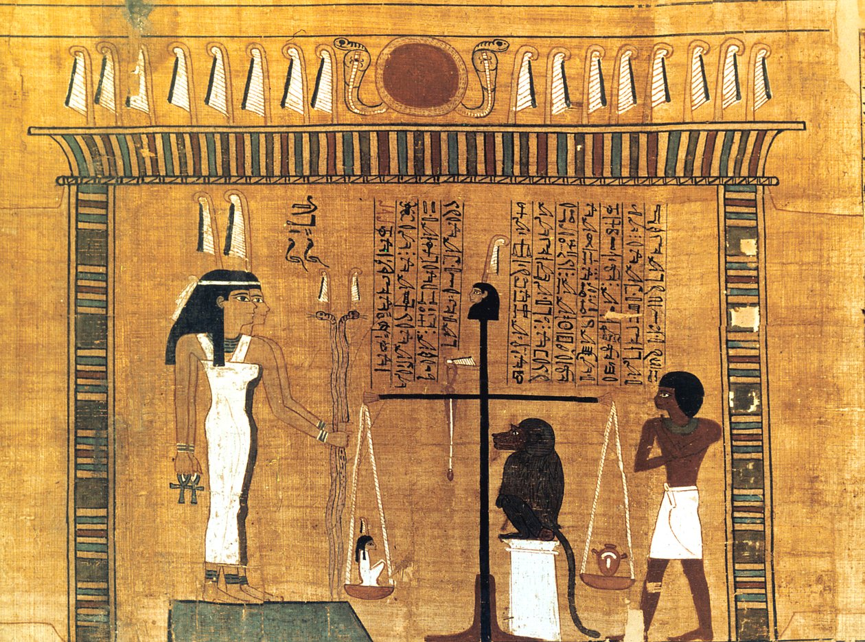 Pohřební papyrus, starověký egyptský, 18. dynastie, 1550-1293 př.n.l. od Unbekannt