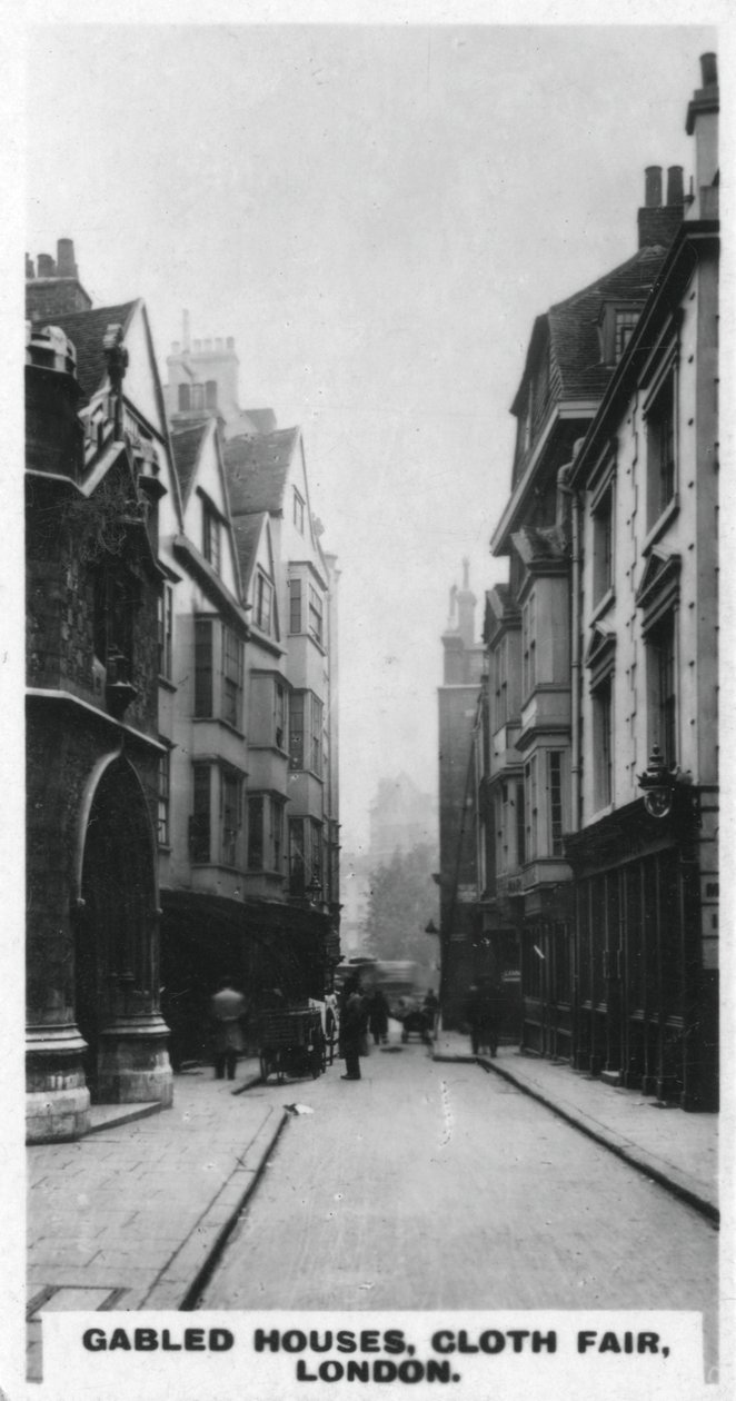 Štítové domy, Cloth Fair, Londýn, c1920 od Unbekannt
