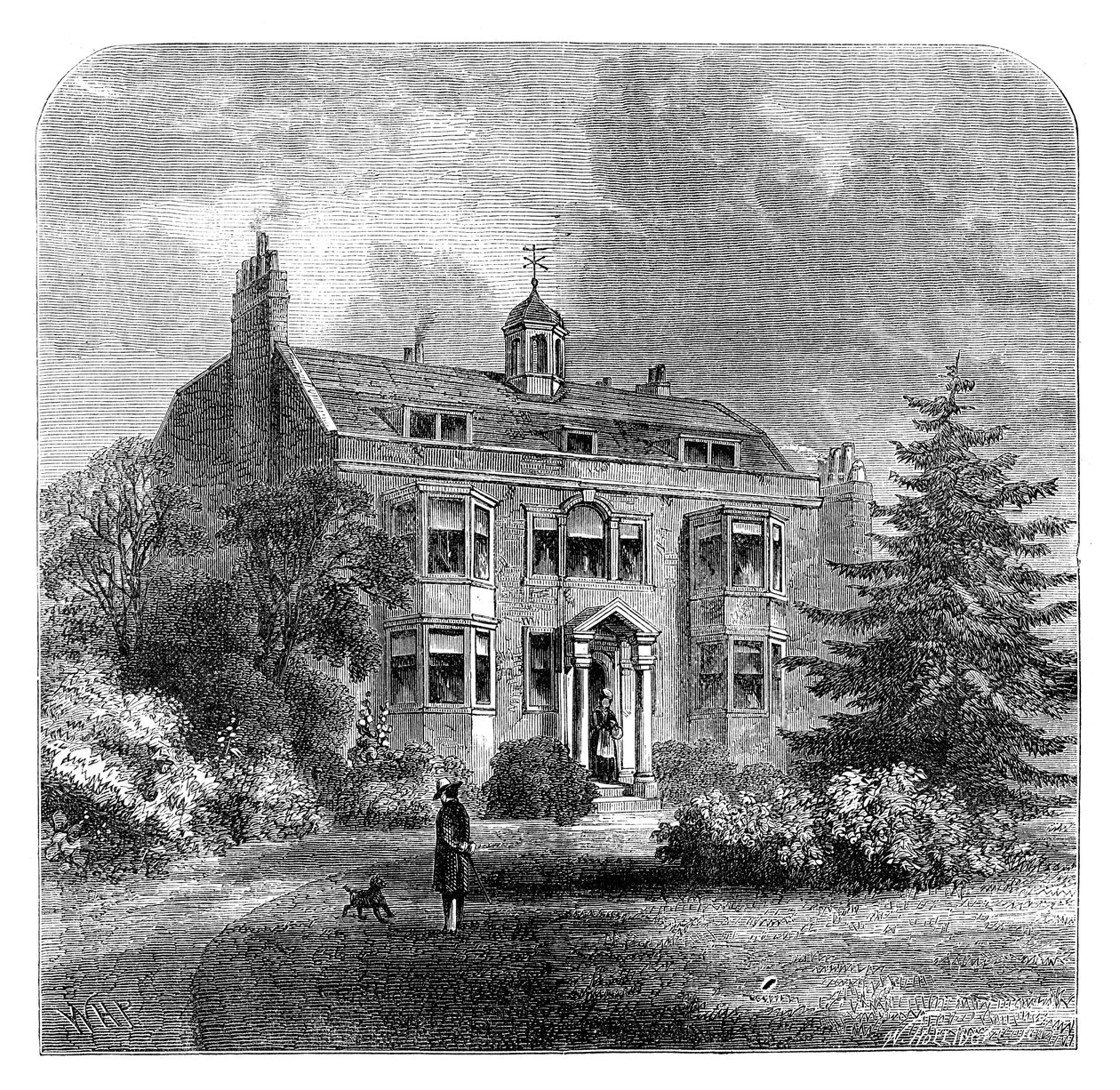 Gads Hill Place, sídlo Charlese Dickense, Higham, Kent, konec 19. století od Unbekannt