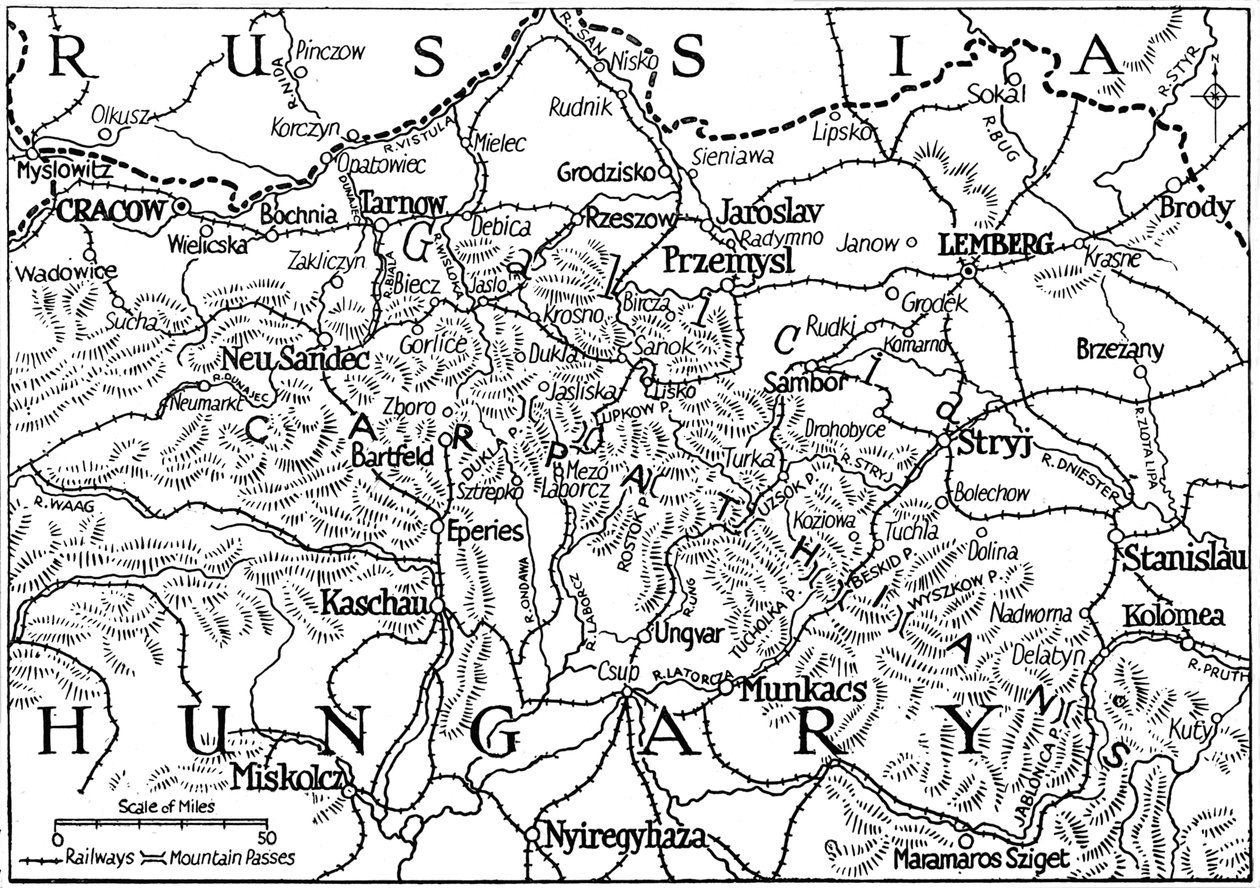 Halič a Karpatské průsmyky, 1915 od Unbekannt