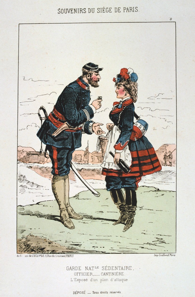 Sedavá národní garda - důstojník Cantinière, obléhání Paříže, 1870-1871 od Unbekannt