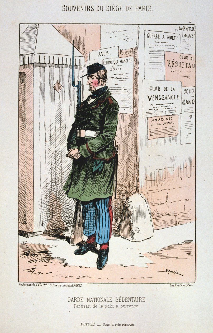 Garde Nationale Sedentaire, obléhání Paříže, 1870-1871 od Unbekannt