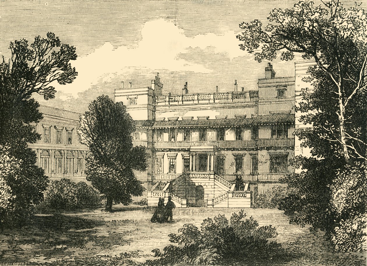 Garden Front of Northumberland House, 1881. od Unbekannt