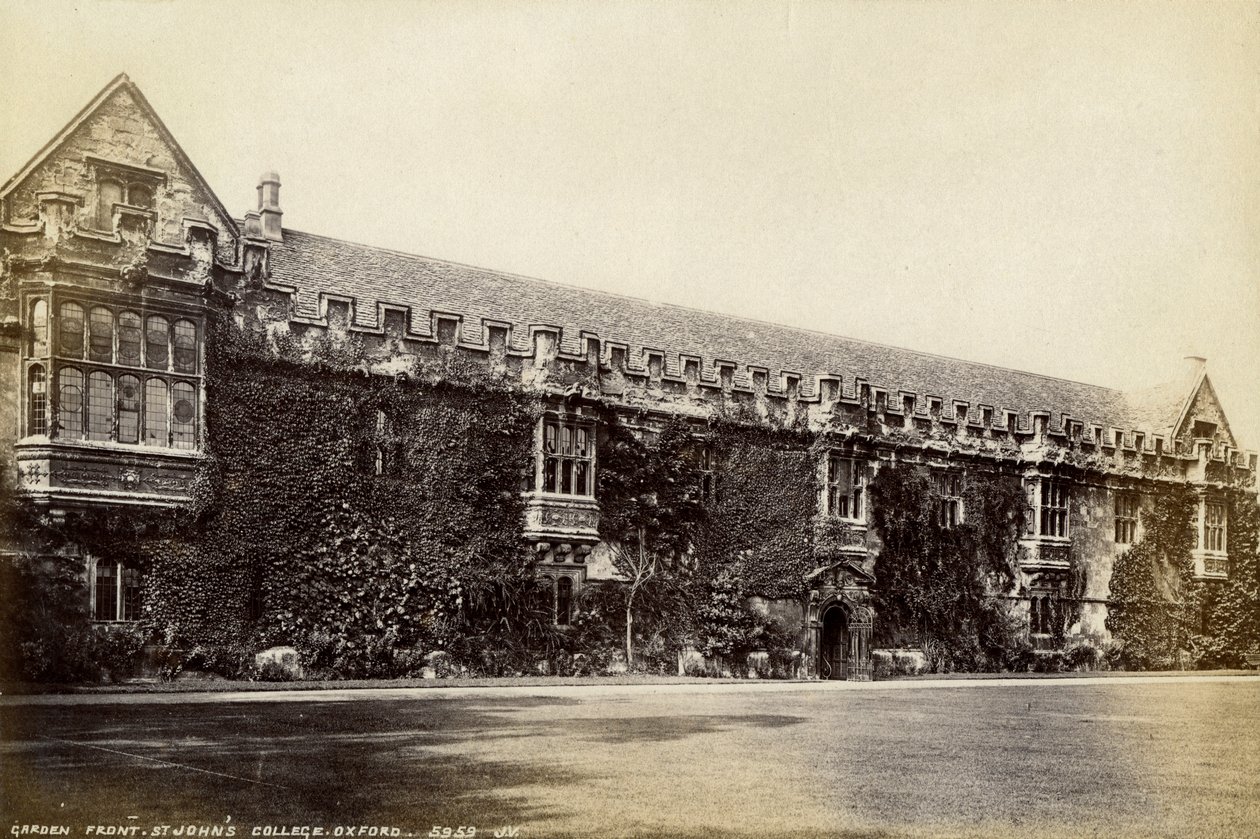 Přední zahrada, St Johns College, Oxford, Oxfordshire, konec 19. nebo začátek 20. století od Unbekannt