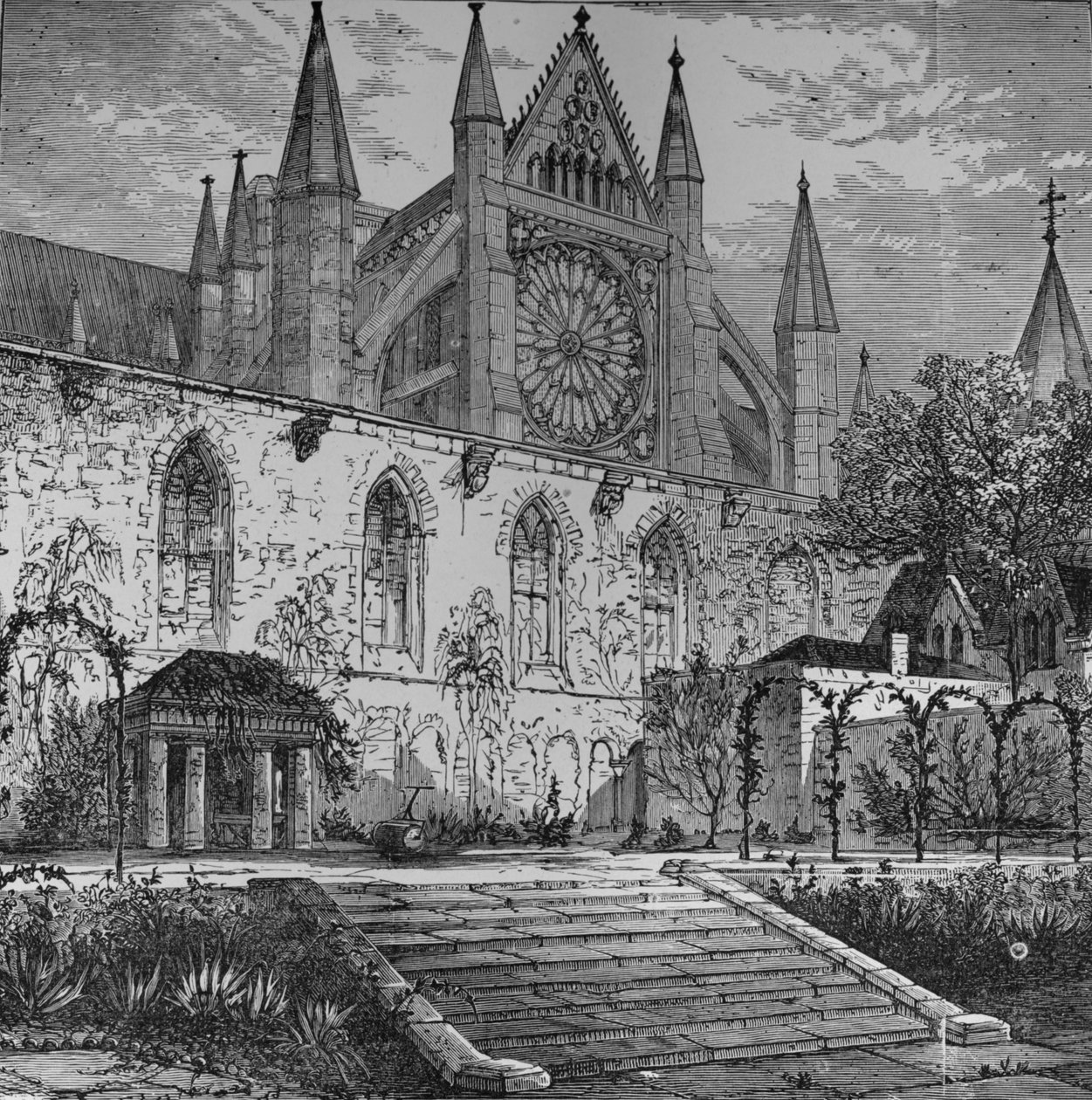 Garden of Ashburnham House, 1890 od Unbekannt