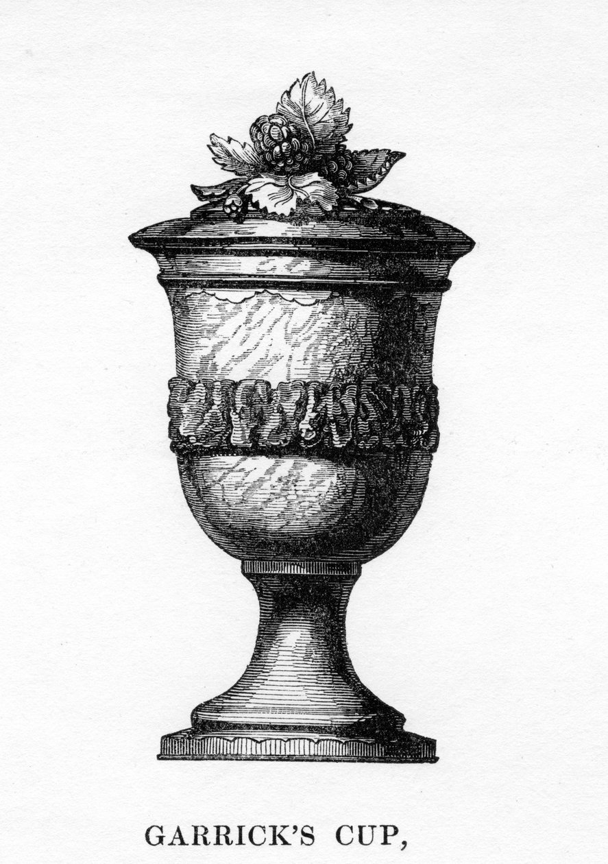 Garricks Cup, vyřezaný ze Shakespearova morušového stromu, 18. století, 1840 od Unbekannt