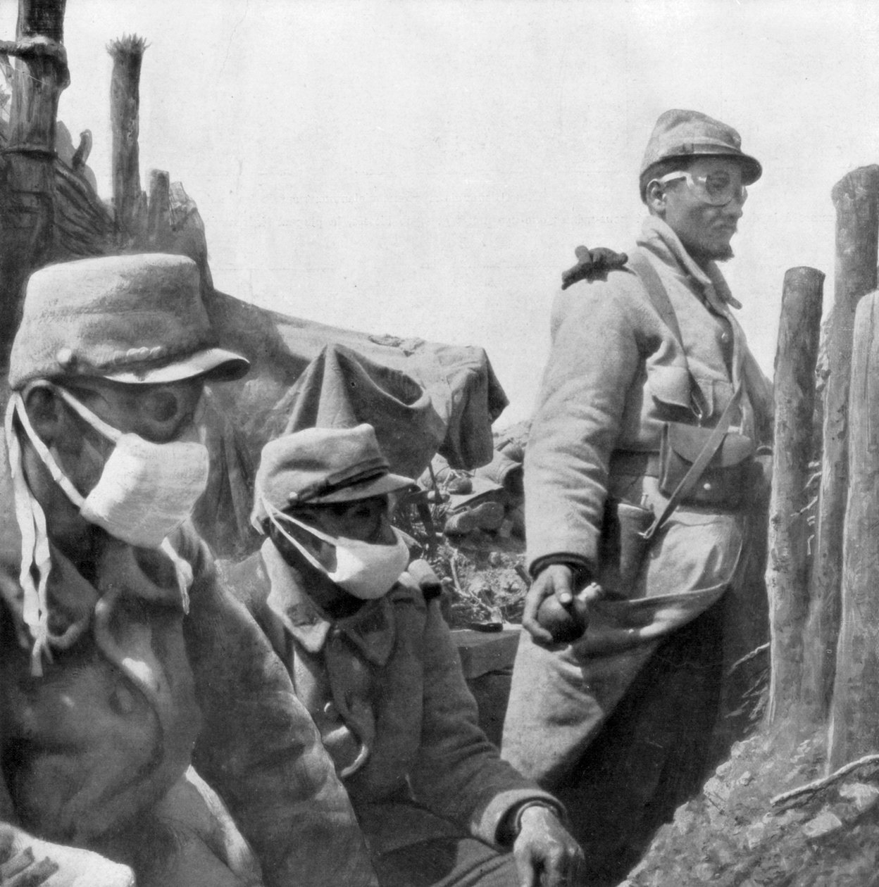 Ochrana proti plynu, Francie, první světová válka, 1915 od Unbekannt
