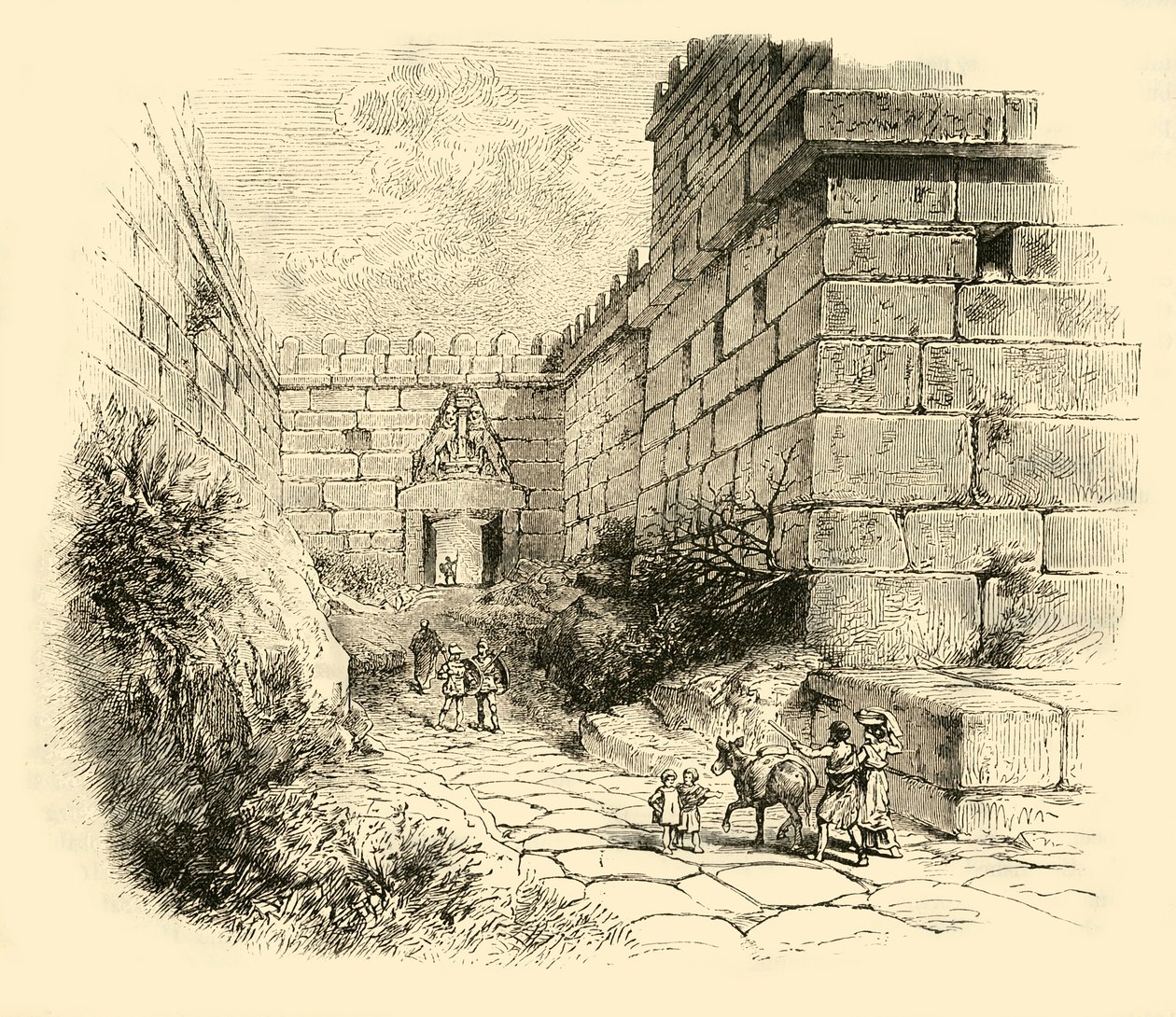 Brána lvů v Mykénách, 1890. od Unbekannt