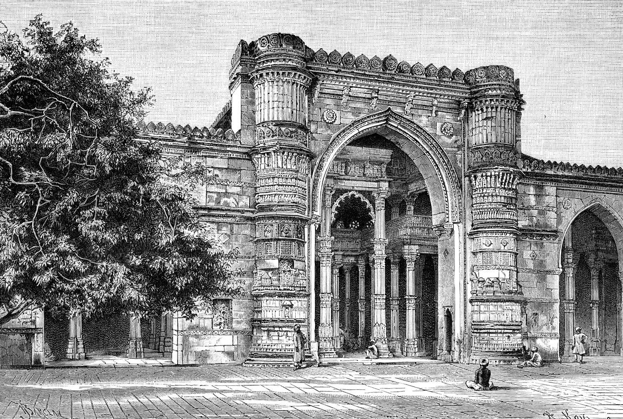 Brána do Velké mešity v Ahmedabad, Indie, 1895 od Unbekannt