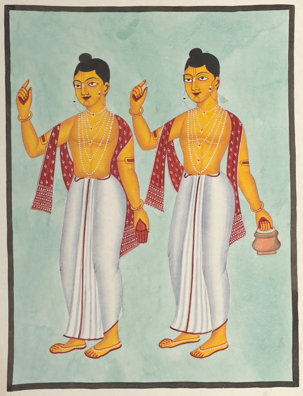 Gaur a Nitai, 19. století. od Unbekannt