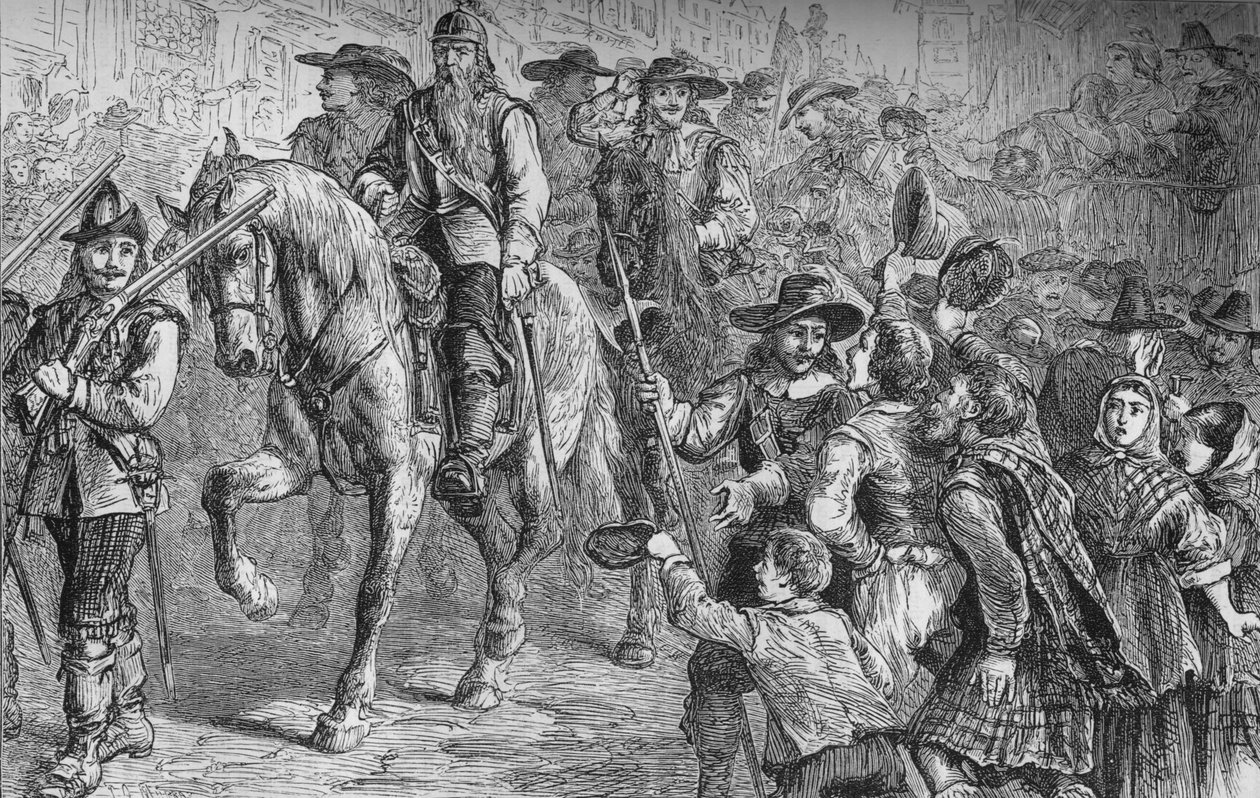 Generál Dalzell vstupuje do Edinburghu, červenec 1666, c1880 od Unbekannt