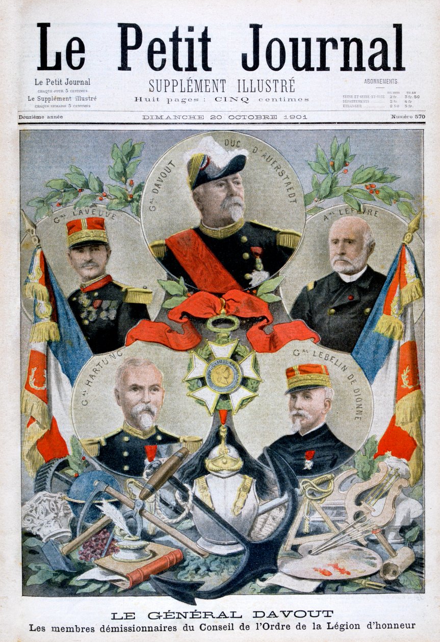 Generál Davout a členové Rady Čestné legie, 1901 od Unbekannt