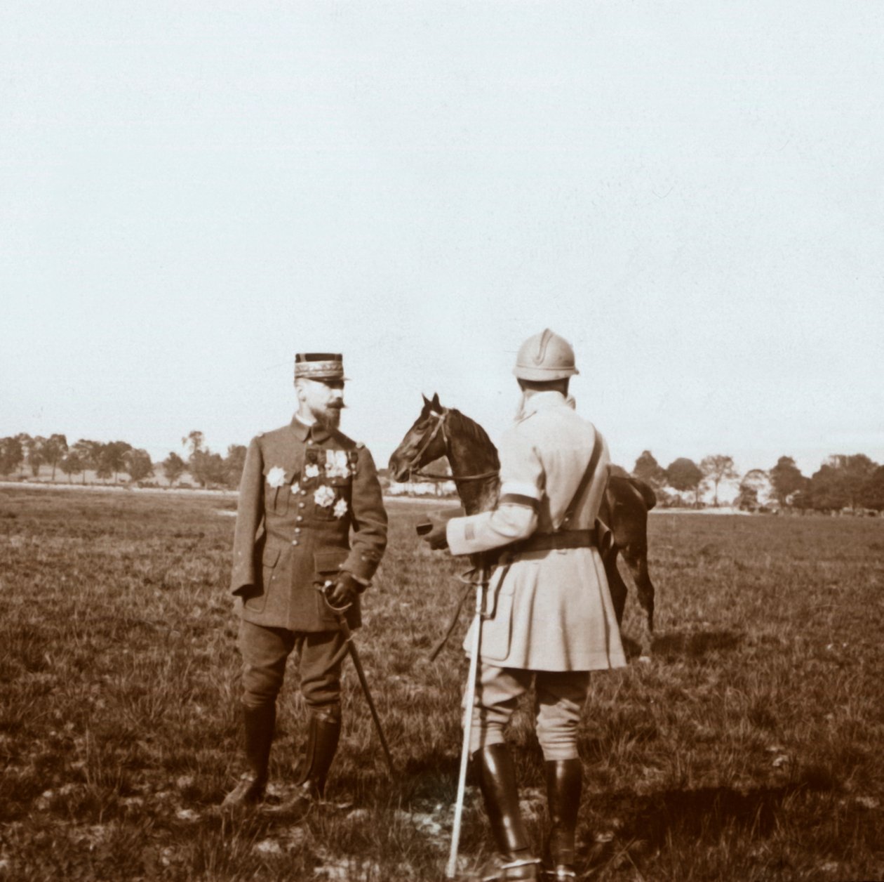 Generál Henri Gouraud, Chalons, Marne, severní Francie, c1914-c1918. od Unbekannt