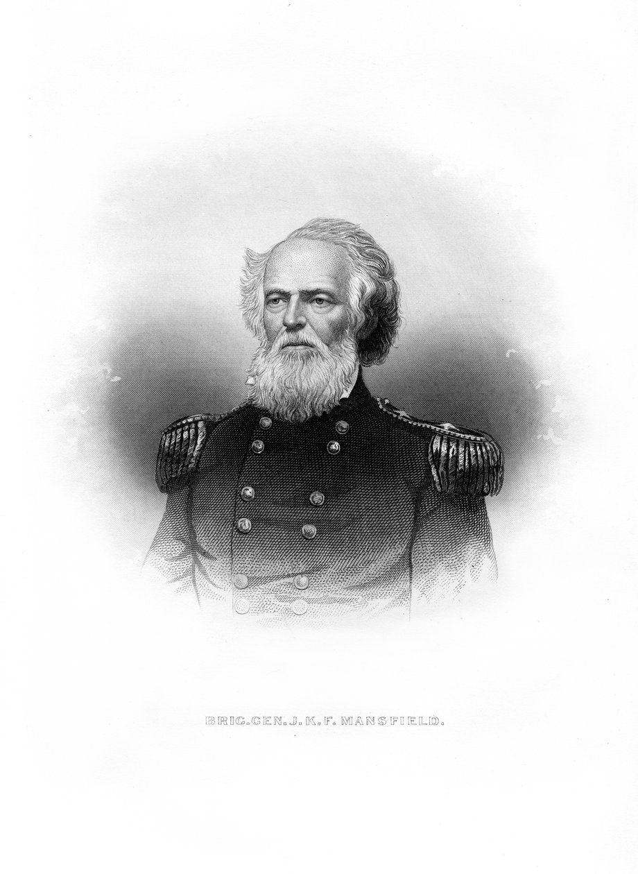 Generál Joseph King Fenno Mansfield, americký voják, 1872 od Unbekannt