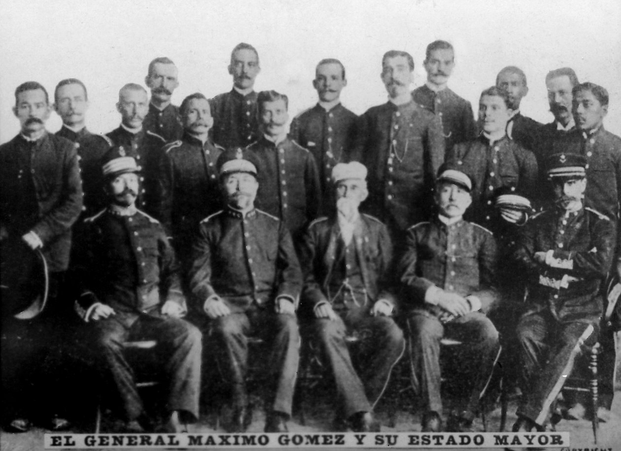 Generál Maximo Gomez a jeho vyšší důstojníci, 1897, 20. léta 20. století od Unbekannt