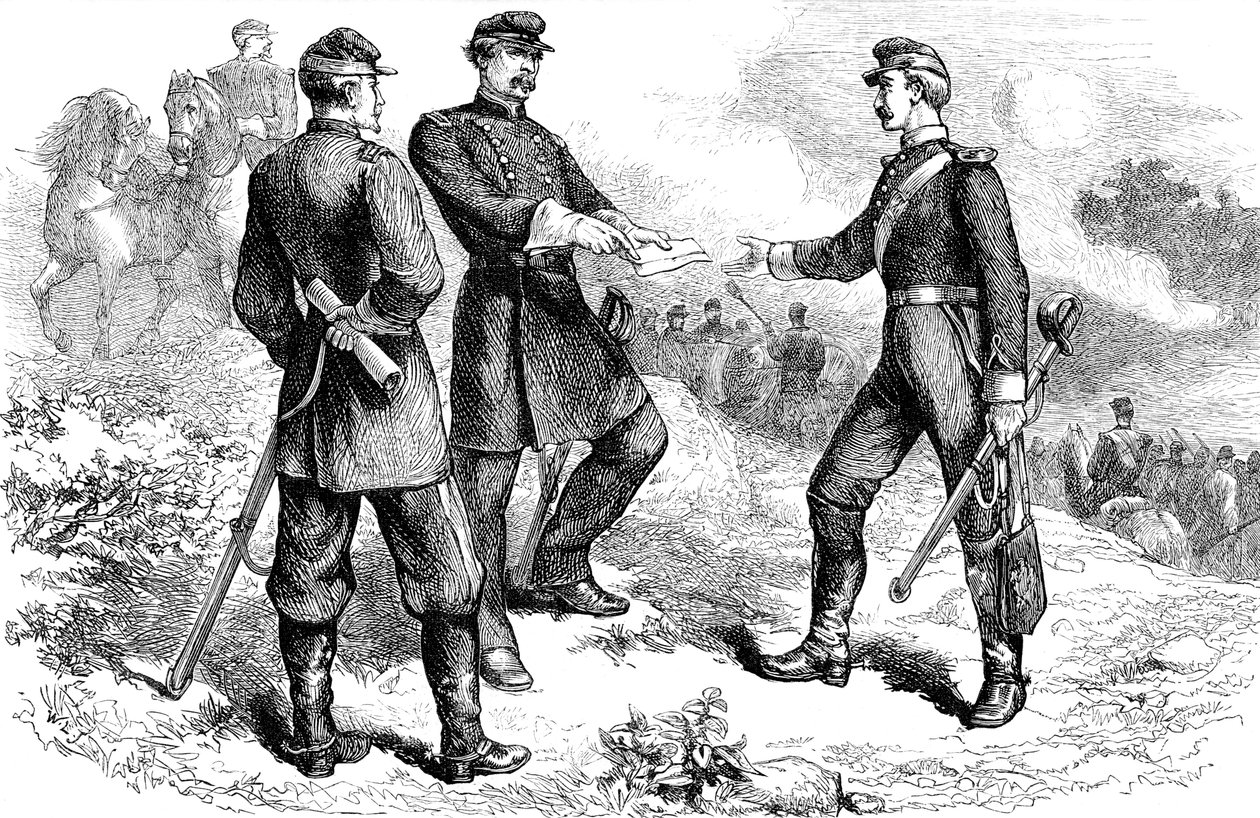 Generál McClellan v bitvě u Antietamu, americká občanská válka, 1862 c1880 od Unbekannt