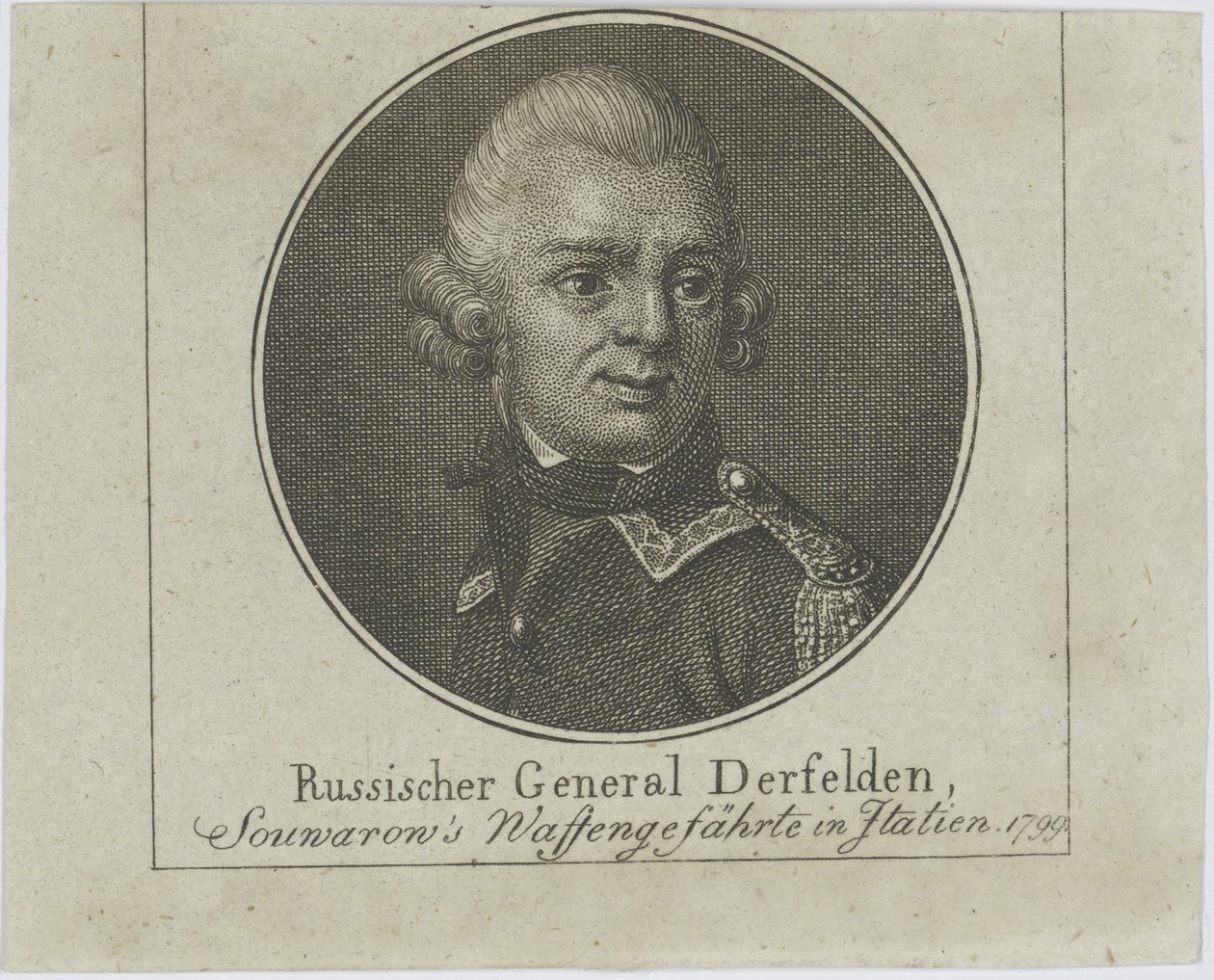 Generál Otto Wilhelm Derfelden 1737-1819, c. 1800. od Unbekannt