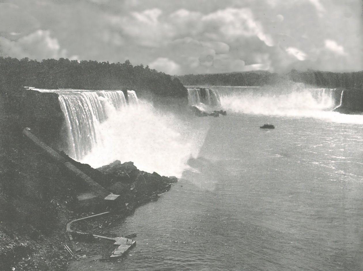 Celkový pohled na Niagarské vodopády, 1895. od Unbekannt
