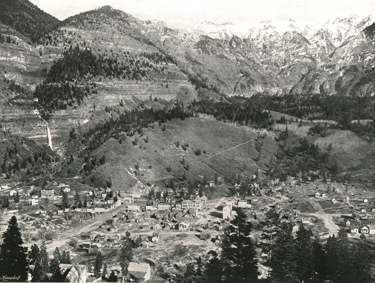 Celkový pohled na Ouray a Skalnaté hory, USA, 1895. od Unbekannt
