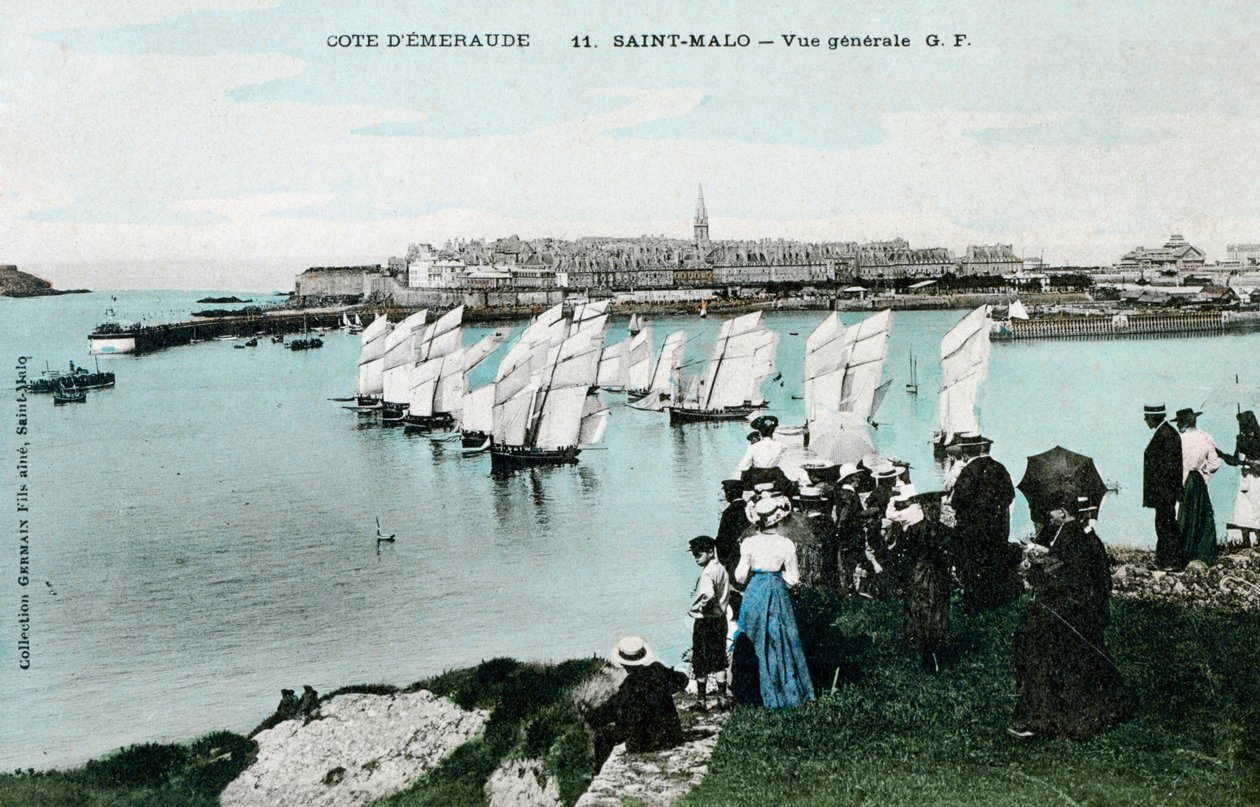 Celkový pohled na Saint Malo, Bretaň, Francie, 20. století od Unbekannt