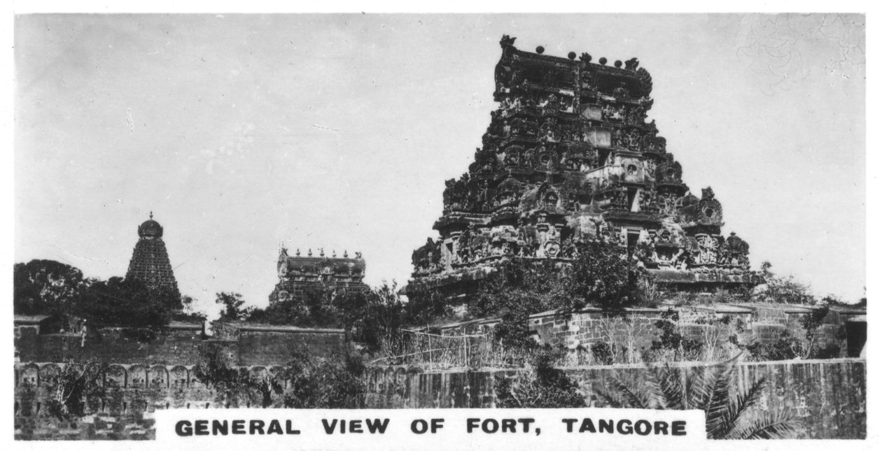 Celkový pohled na pevnost, Tangore, Tamil Nadu, Indie, c1925 od Unbekannt