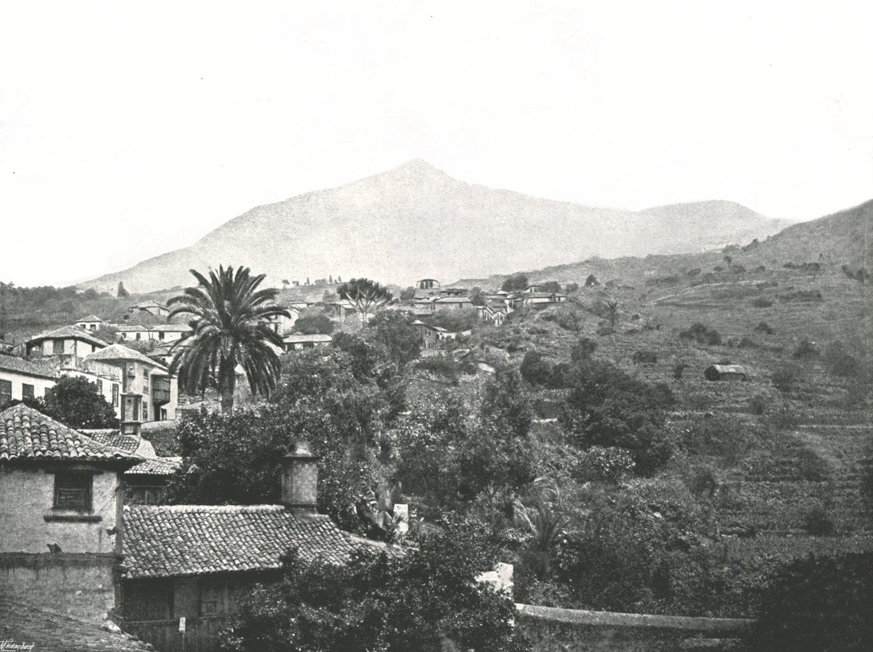 Celkový pohled znázorňující Peak, Tenerife, Kanárské ostrovy, Španělsko, 1895. od Unbekannt