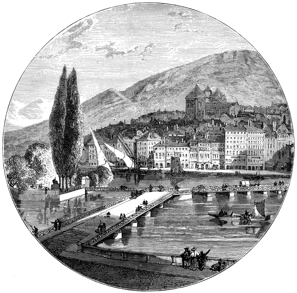 Ženeva, Švýcarsko, 1900 od Unbekannt
