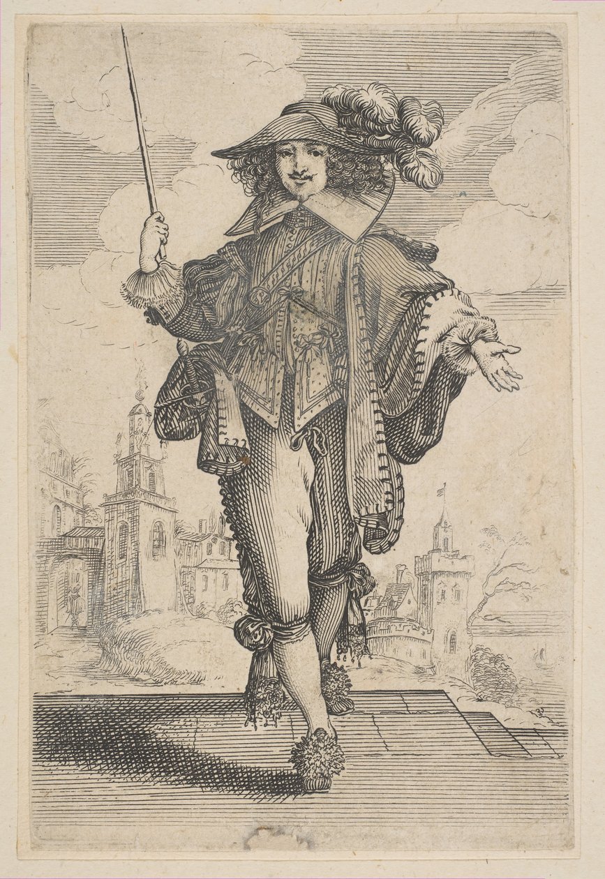 Gentleman Holding a Crop, 1629. od Unbekannt