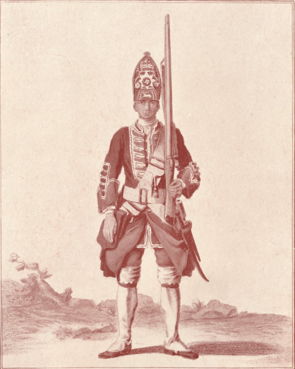 Gentleman, 7th Royal Fusiliers 1742, 1742 1909 od Unbekannt