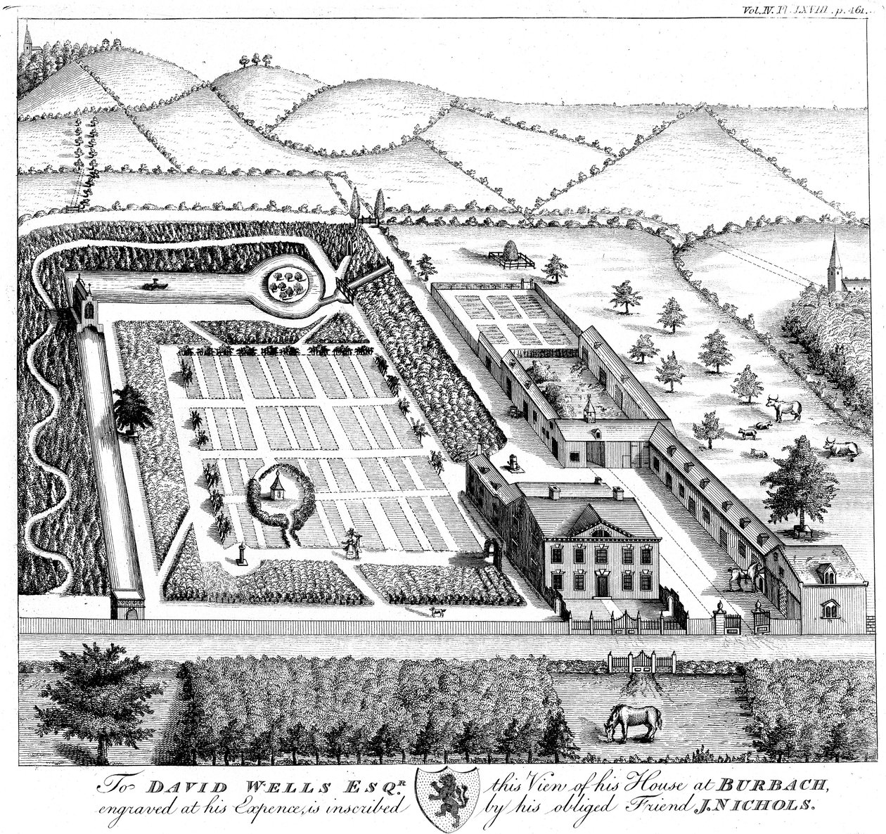 Gentlemans model venkovské usedlosti, c1750 od Unbekannt